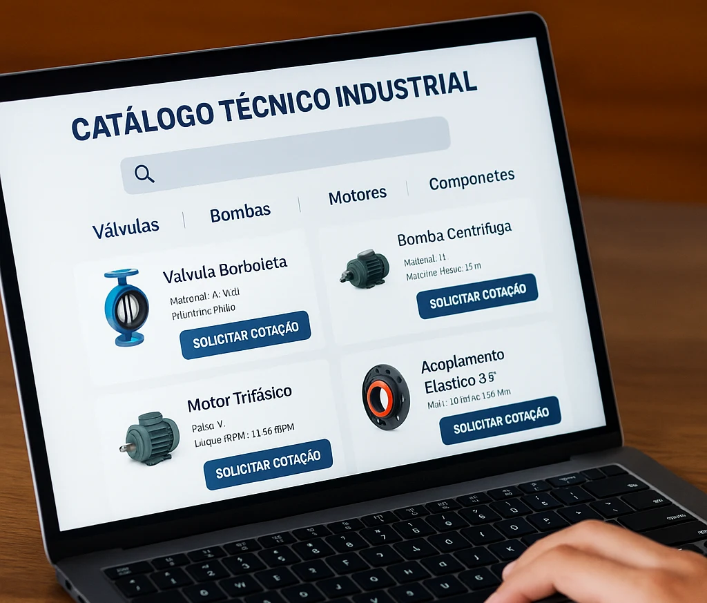 criar catálogo técnico industrial